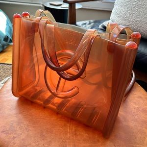 Telfar x Melissa medium jelly shopper brown